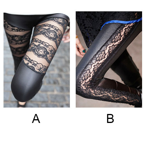 38% OFF, Stretchy Thin Sheer Black Crochet Lace Leggings Tights, $9.99+Free Shipping by Onfancy.com